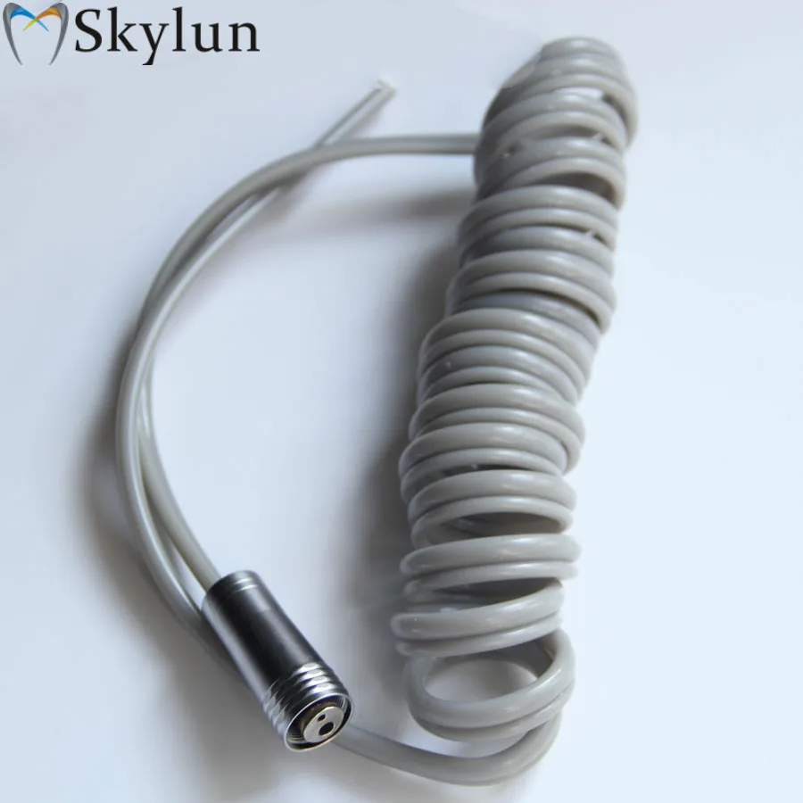 

Dental 2 Holes High Speed handpiece Spiral type Hose Tubing With Connector Dental Chair Unit Tube Silicone Pipe SL1117