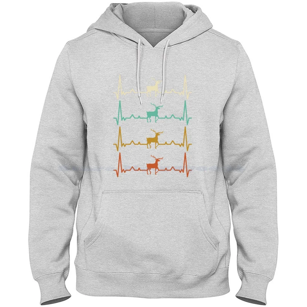 Deer Heartbeat Ekg Pulse Hunter Hoodie, 100% Puro Algodão, Caça, Rifle Hunter Traje, Caçadora J?Germeister Antler