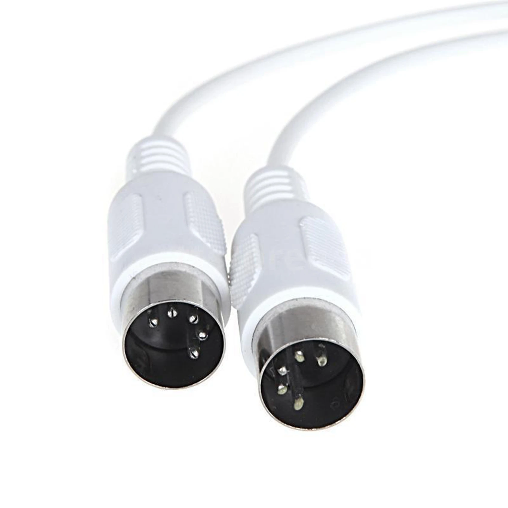 CJSD-2X 5 Pin MIDI DIN PLUG Extension Cable Male To Male /9.8FT White