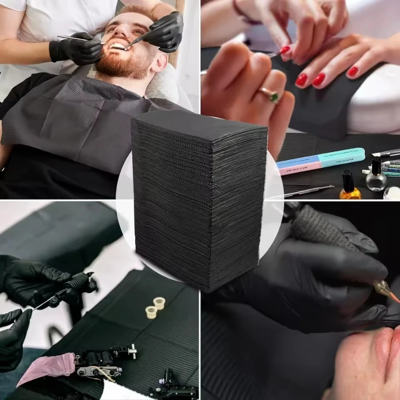 20/50/125PCS Disposable Tattoo Tabletop Pad Waterproof Nail Tech Dental Clinic Table Mat Multicolored Tattoo Accessories