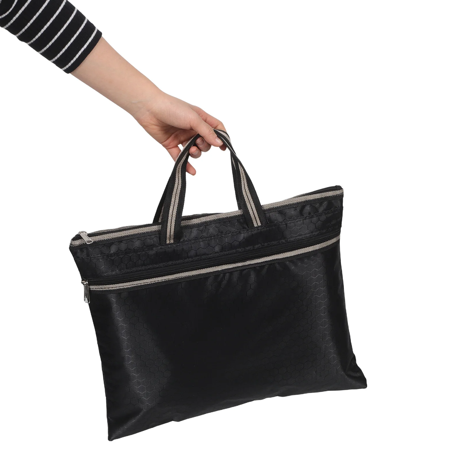 

2Pcs Laptop Briefcase for Men Oxford Cloth Document Bag with Handle Spacious Waterproof Professional File Organizer Tote Work