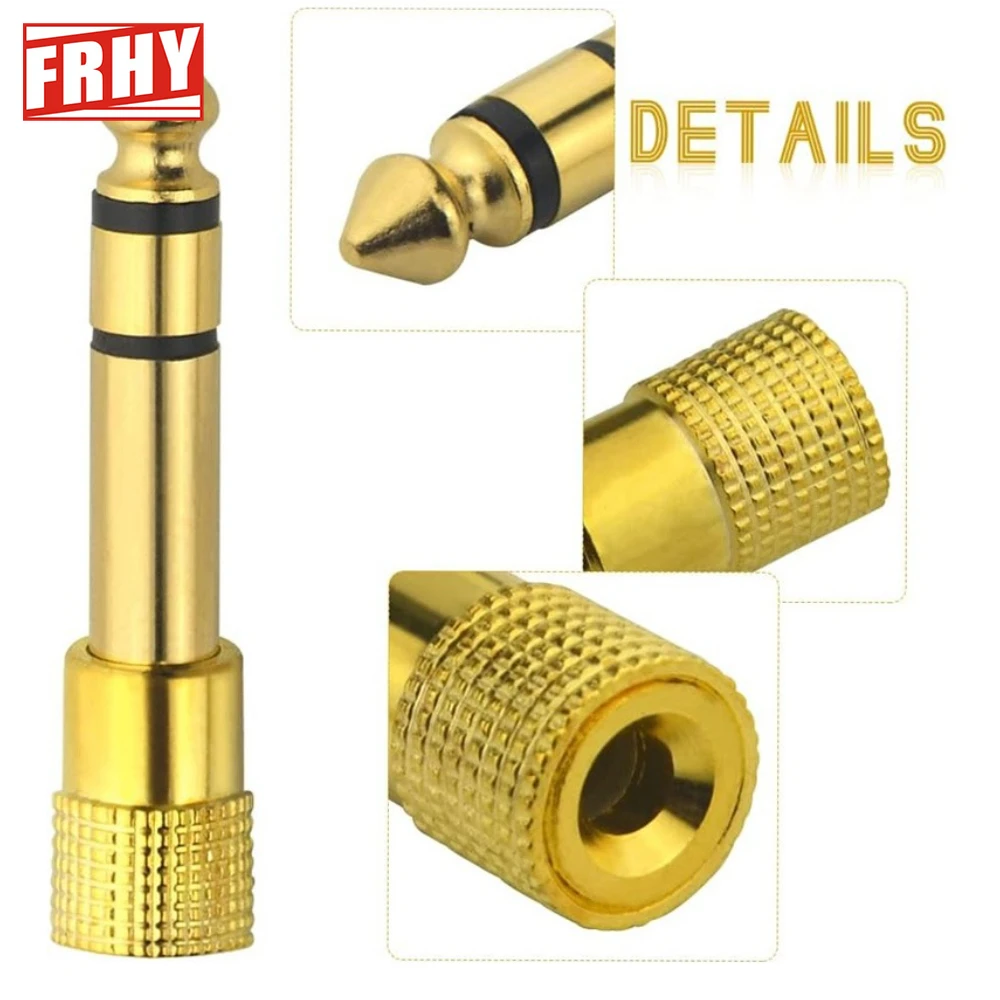 10PCS Gold-Plated 6.5mm (1/4