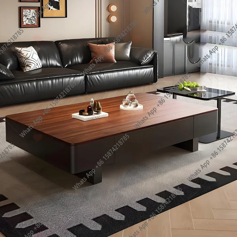 Mesa de Centro de Estilo Nórdico X J, Mesa Auxiliar Simple Nórdica con Almacenamiento, Mueble para el Hogar