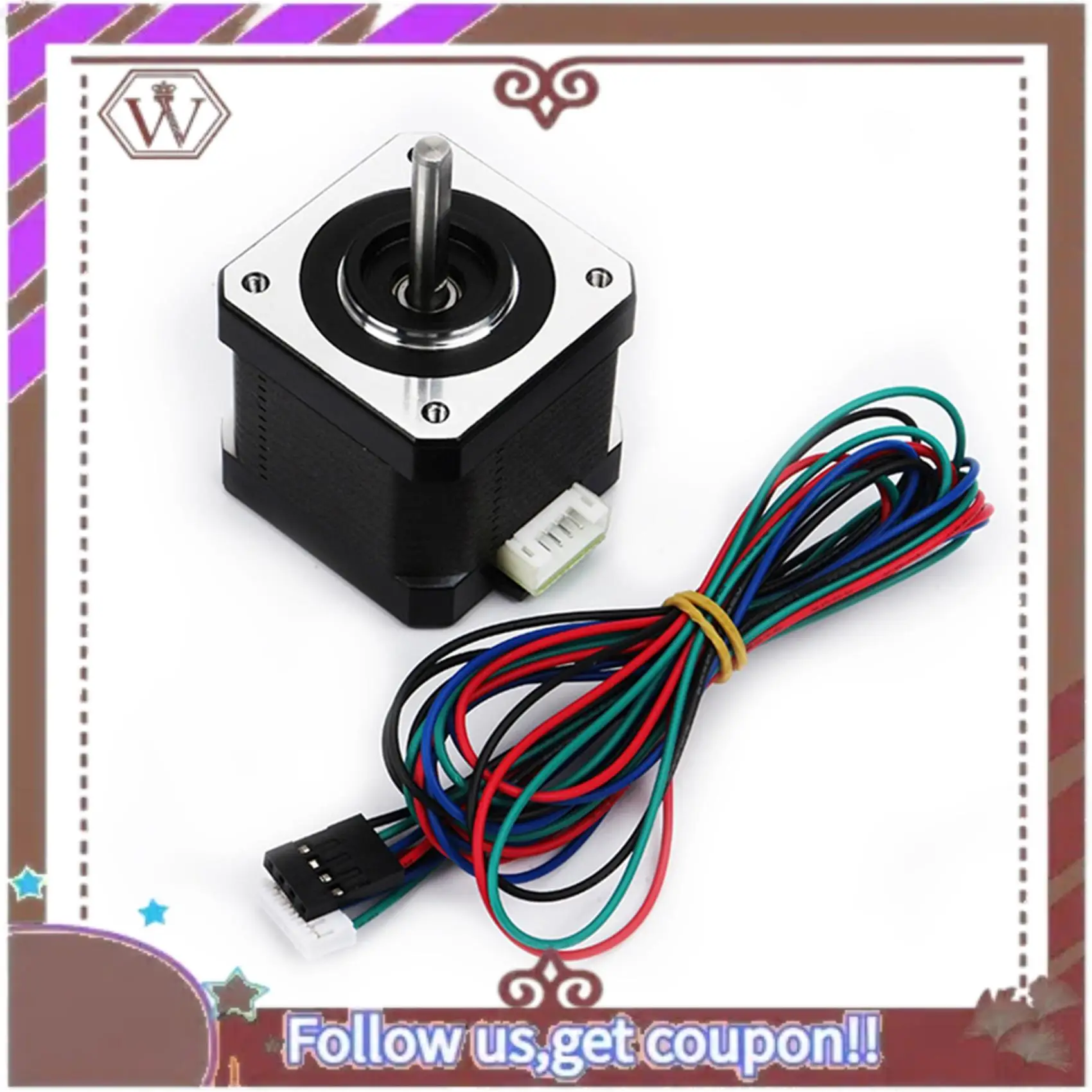 Latest 2X 3D Printer Motors, Nema 17 Stepper Motor,40Mm High Torque Bipolar Dc Step Motor Kit