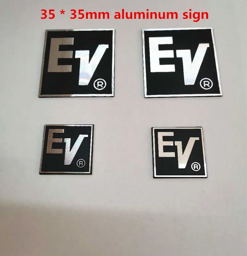 Universal EV Metal Aluminum Signage Sign OEM LOGO Nameplate For Audio Amplifier Speaker Loudspeaker Horn 50*50mm 35*35mm