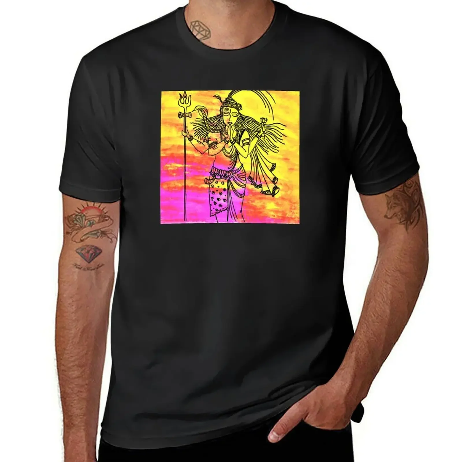 Shiva and Parvati 3- Abstract Lines T-Shirt topping essential t shirt for a boy slim fit t shirts for men