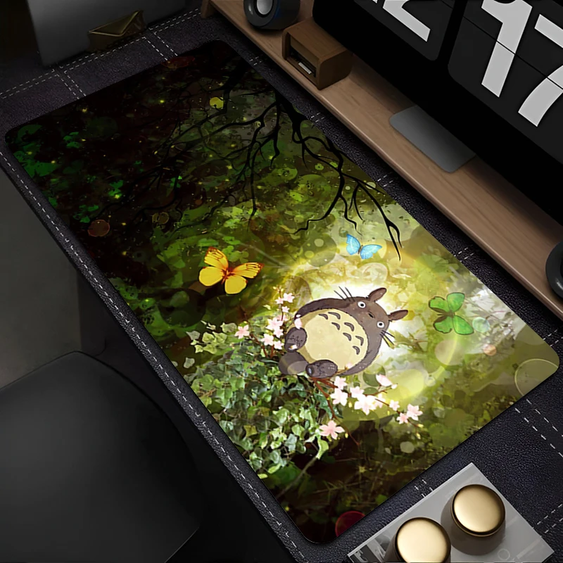 Tapis de souris accessoires PC tapis de clavier tapis de bureau tapis de souris antidérapant dessin animé tapis de souris en caoutchouc t-totoro tablette tapis de jeu tapis étendu