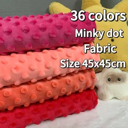 High Quality Mink Dot Plush Fabric 45x45cm Handmade Dolls Super Soft Eco-friendly Polyester Baby Sewing Fabrics