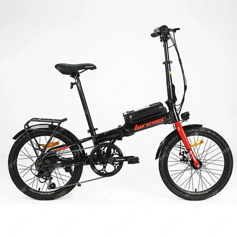 Electric Power Folding Bicycle Male and Female Adult Disc Brake Aluminum Alloy Variable Speed New Lithium Battery Battery Car