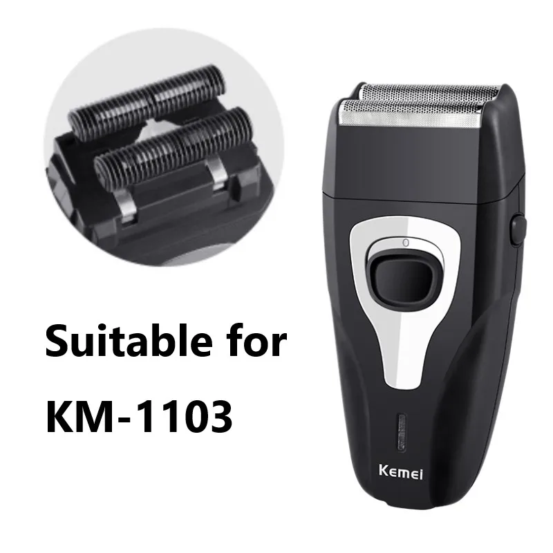 มีดโกนใบมีดเปลี่ยนหัวโกนสำหรับเครื่องโกนหนวดไฟฟ้า KM-1103ตาข่ายมีดโกนใบมีดสุทธิ Original Beard โกนหนวดอะไหล่
