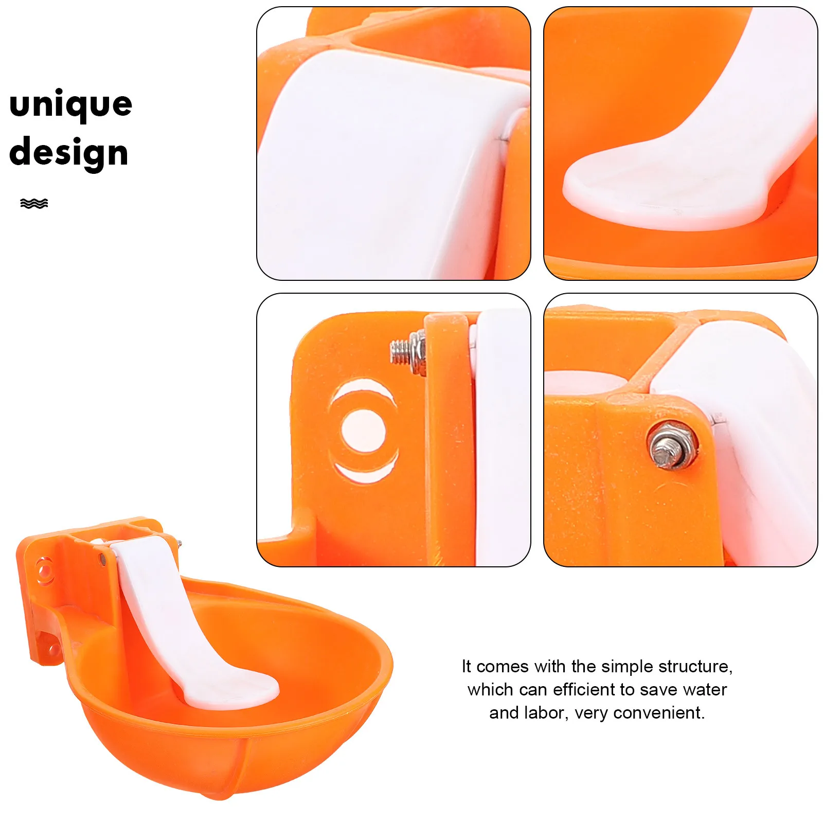 

1Set Automatic Cow Water Bowl Durable Livestock Waterer Plastic Drinking Dispenser Farm Animal Feeder Chicken System