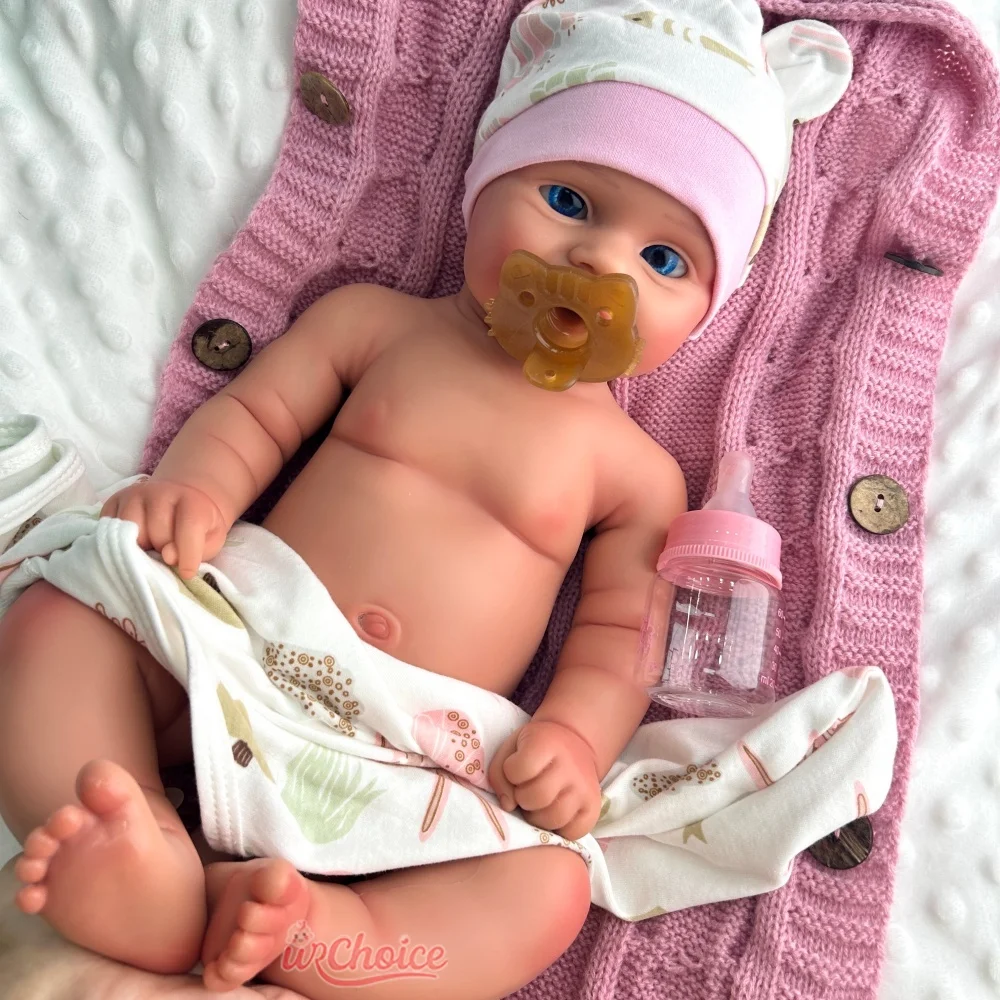 50 سم مادي يمكن أن تفتح فم طفل فتاة الجمع السيليكون تولد من جديد طفل واقعي رسمت دمية للمجمعين والمحمسين