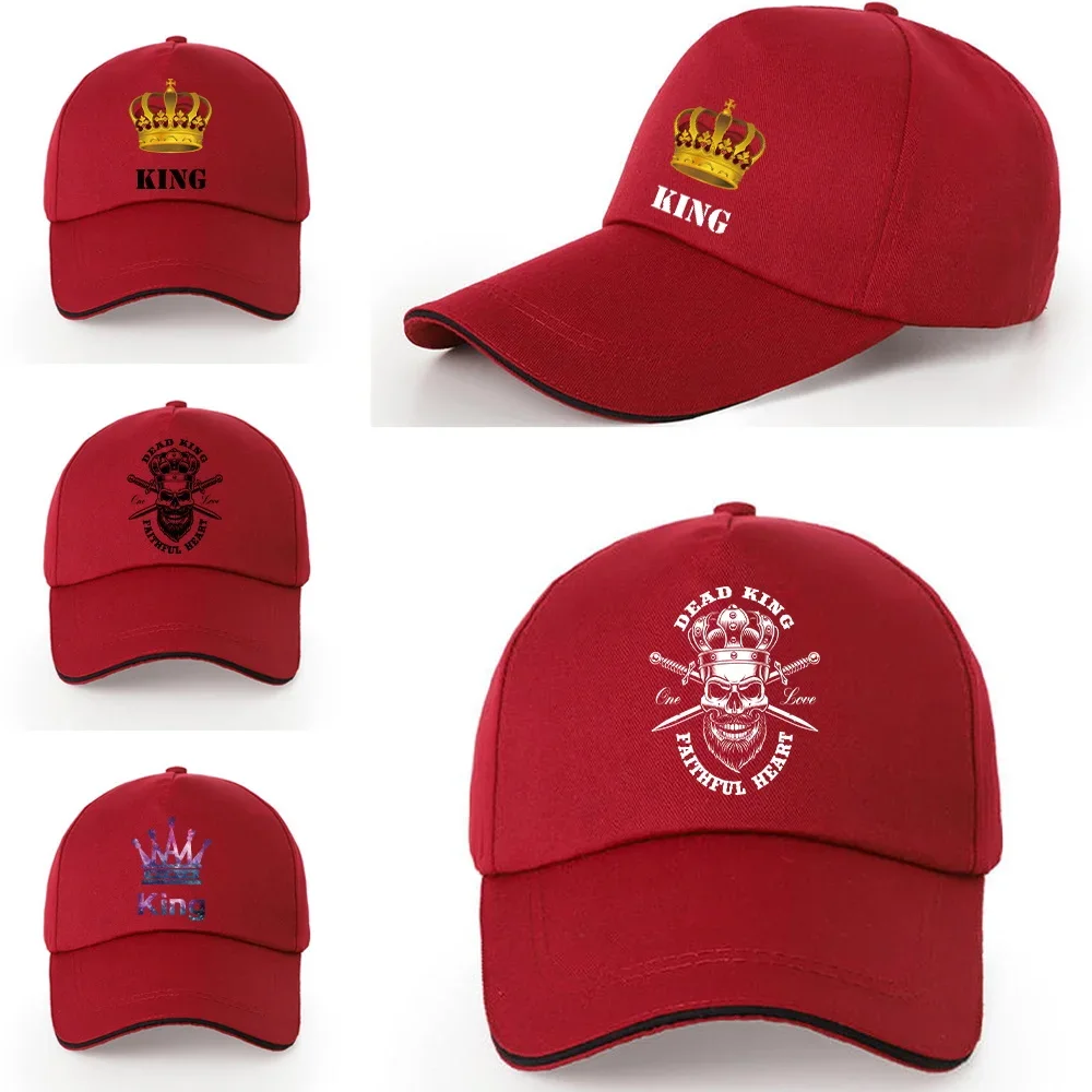 

Hip-hop Baseball Cap Summer Outdoor Sun Hat Casual Wild King Printed Series Cotton Adjustable Hats Hipster Must-have Peaked Caps