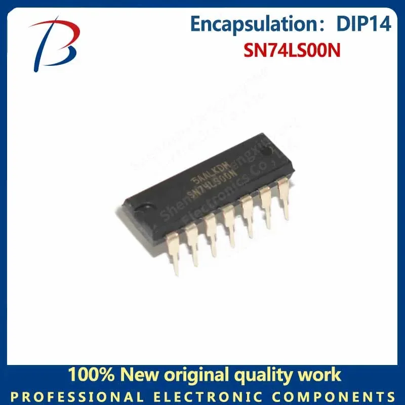 50PCS  SN74LS00N package DIP14 quad 2-input positive and non-gate logic chip