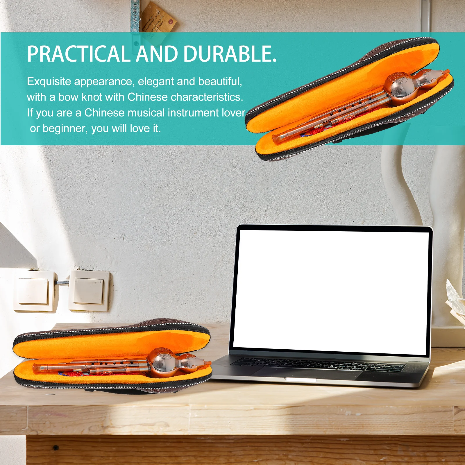 1 conjunto 1 conjunto pp cucúrbita flauta para iniciante chinês tradicional cabaça instrumento musical durável instrumento de flauta étnica