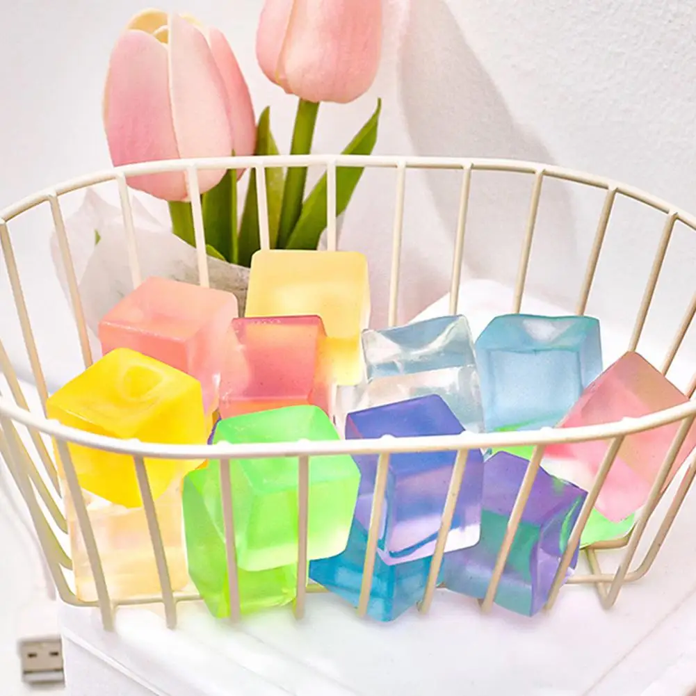 10-100 Stück Niedliche Fidget-Spielzeuge Mini Squishy Spielzeuge Mochi Eiswürfel Stressball Spielzeug Kawaii Transparenter Würfel Katzenpfote Fisch Stressabbau – Detail 9