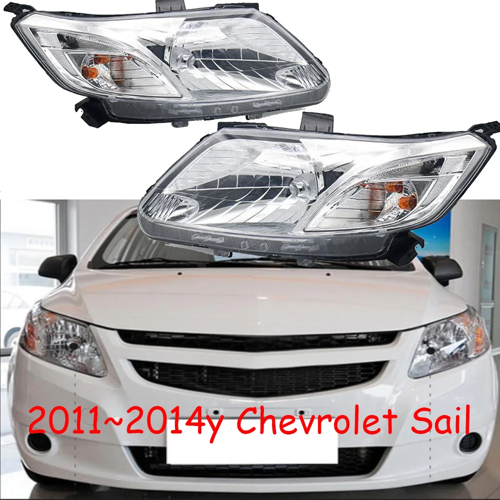 

1pcs car bumper headlamp For Chevrolet Sail headlight 2010~2014y head lamp for Chevrolet Sail fog lamp