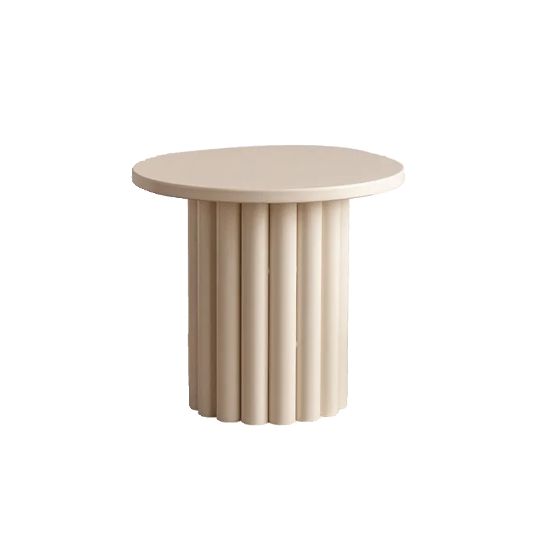 Cream wind round minimalist coffee table small apartment living room household light luxury edge table French style