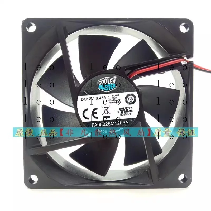 BB  for  Cooler Master FA08025M12LPA 8025 DC12V 0.45A 2-Wire Cooling Fan 8cm