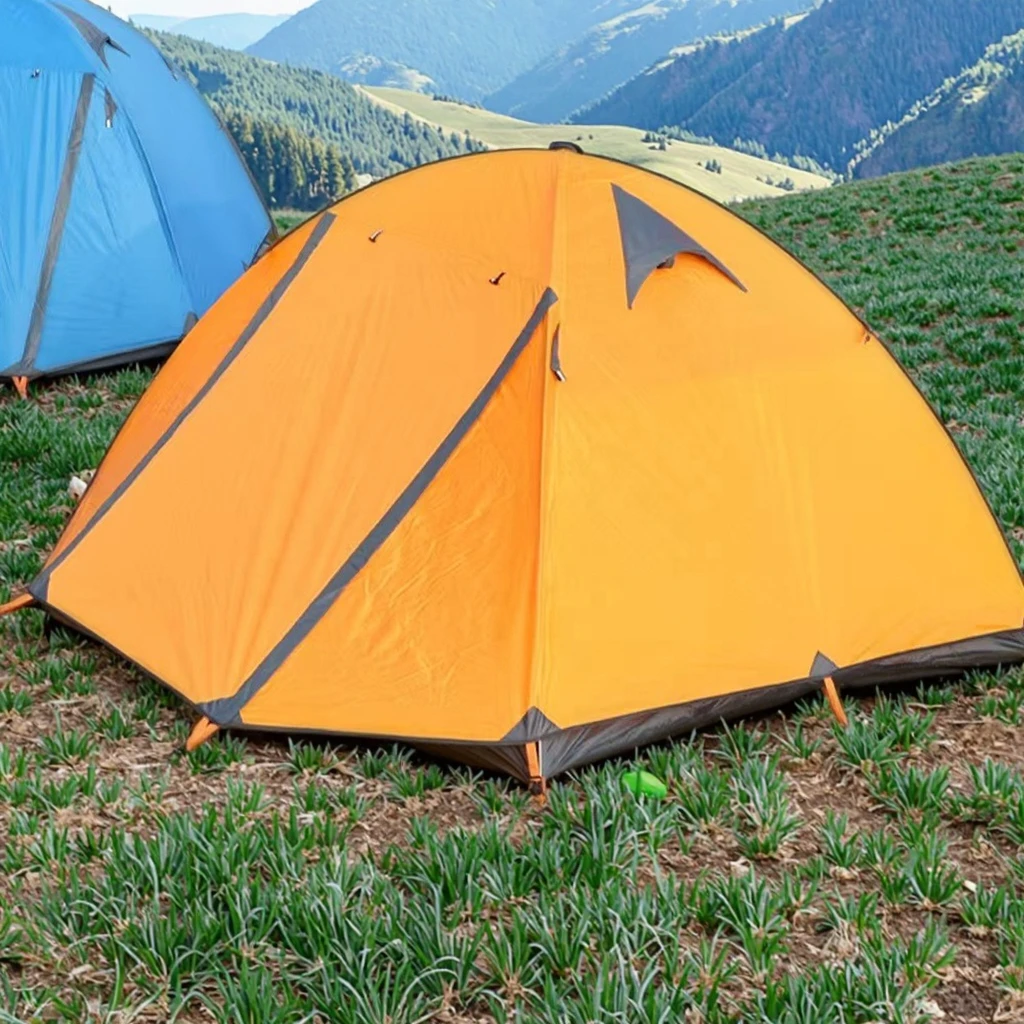 

Ultralight Waterproof 4-Season 2-Person Outdoor Dome Tent Oxford Backpack Tent for Hiking Camping-Straight Bracing One Bedroom