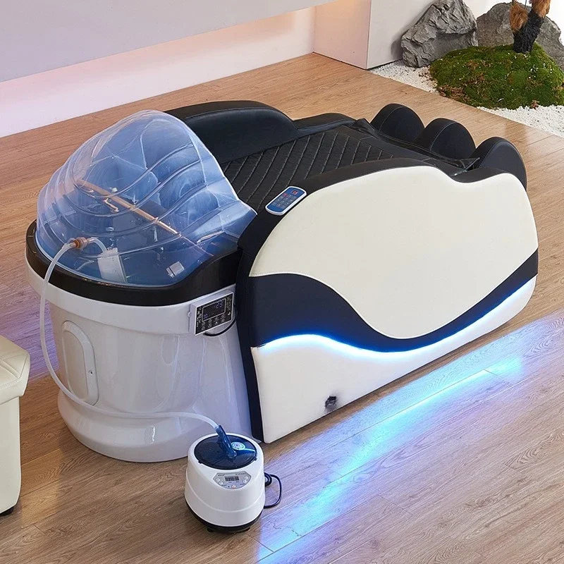 Water circulation electric shampoo bed fumigation beauty salon multi-functional massage bed barber shop flush bed hair salon