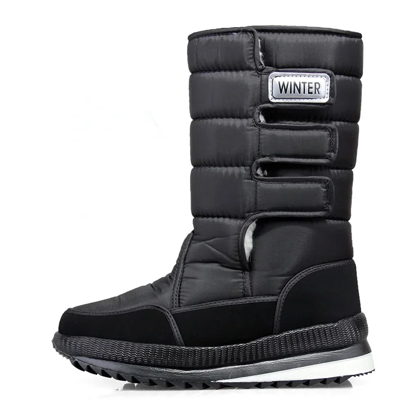 Heren Winterschoenen Dikker Pluche Comfort Antislip Platform Laarsjes Plus Maat Man Schoenen Heren Laarzen-40 ° Warme Mid-Calf Snowboots