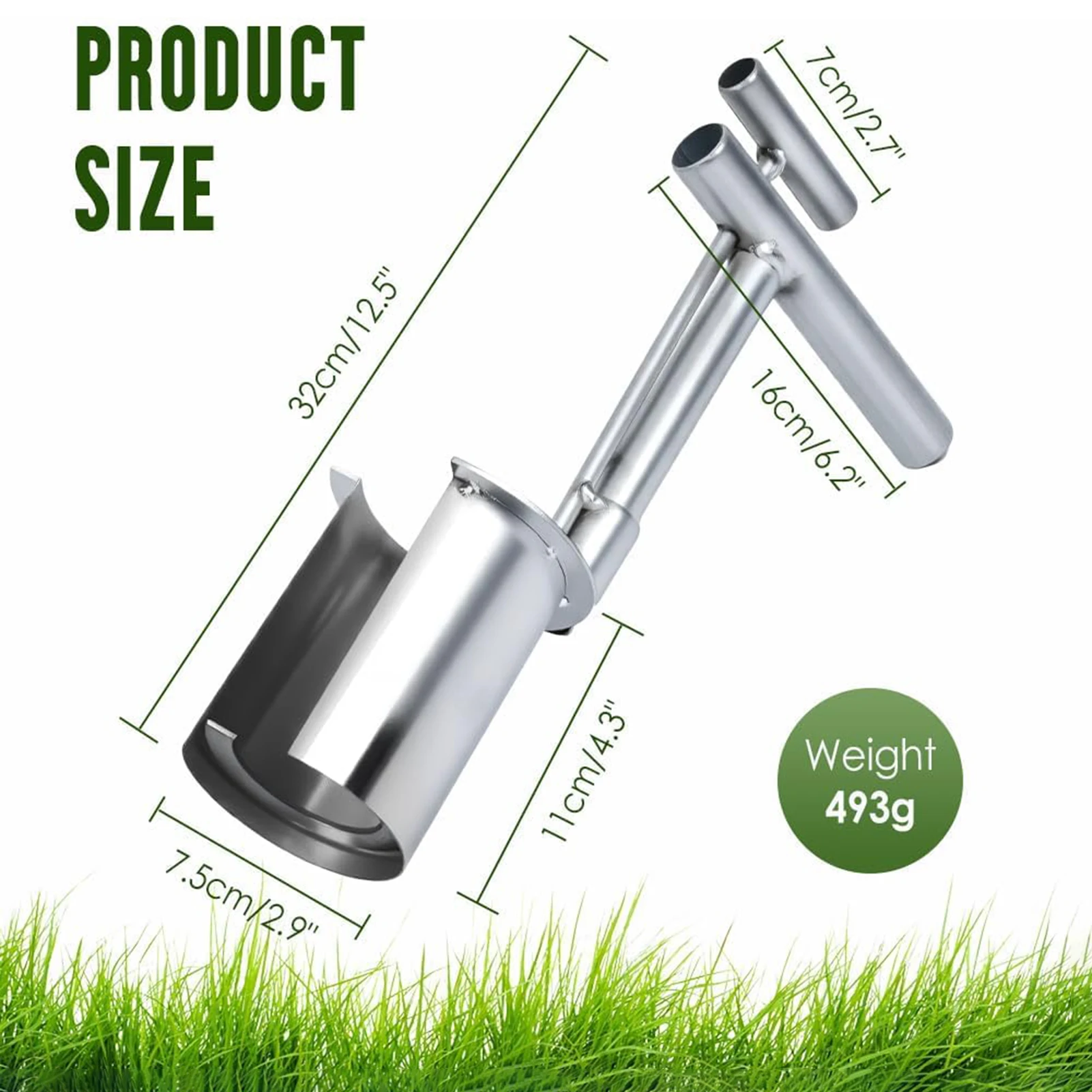 1pc transplantador de mudas sementes de aço inoxidável para plantas e árvores frutíferas são convenientes para transplante de ferramentas de jardinagem