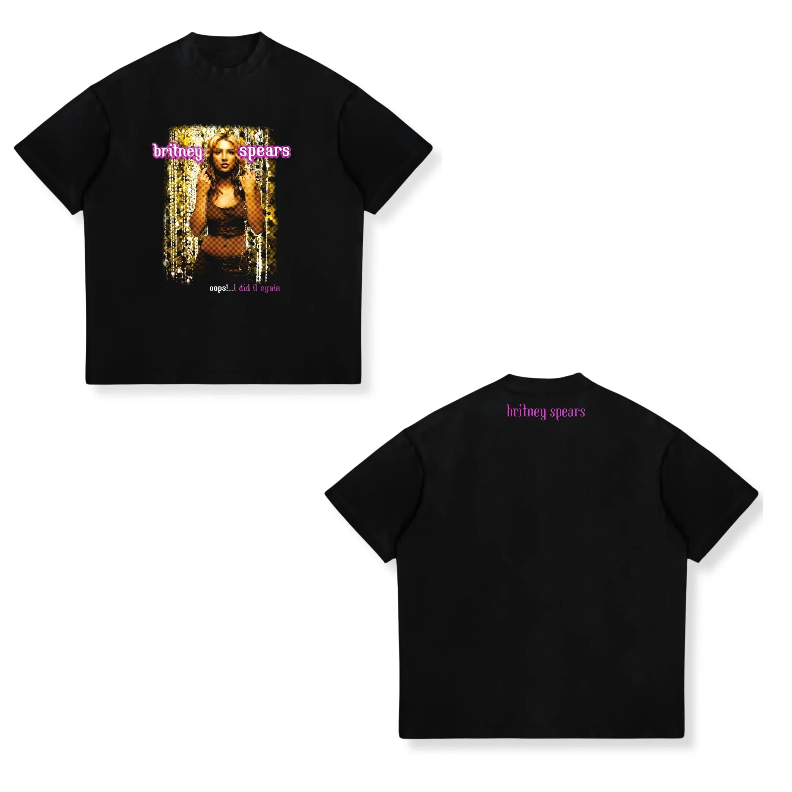 Britney Spears Bubblegum Balloon Vintage Pop T-Shirt, Unisex Cotton Short Sleeve Y2K Loose Fashion T-shirts