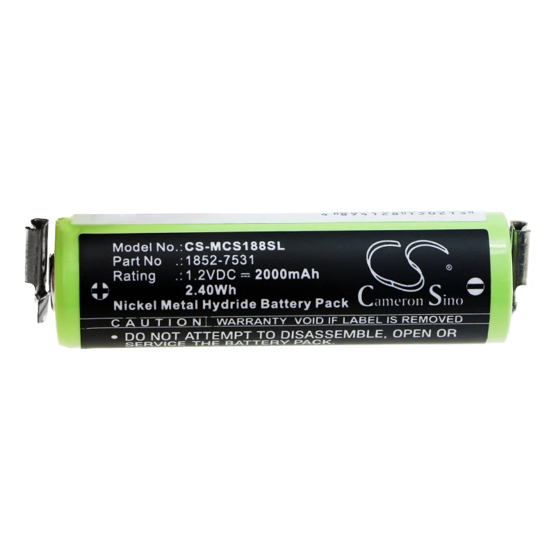 Batería de afeitadora Ni-MH para Wella & Moser - 1,2 V, 2000 mAh – Compatible con Xpert HS50, Tonde Eco S, Profi XS, ECO XS Profi, Easy Style 1881