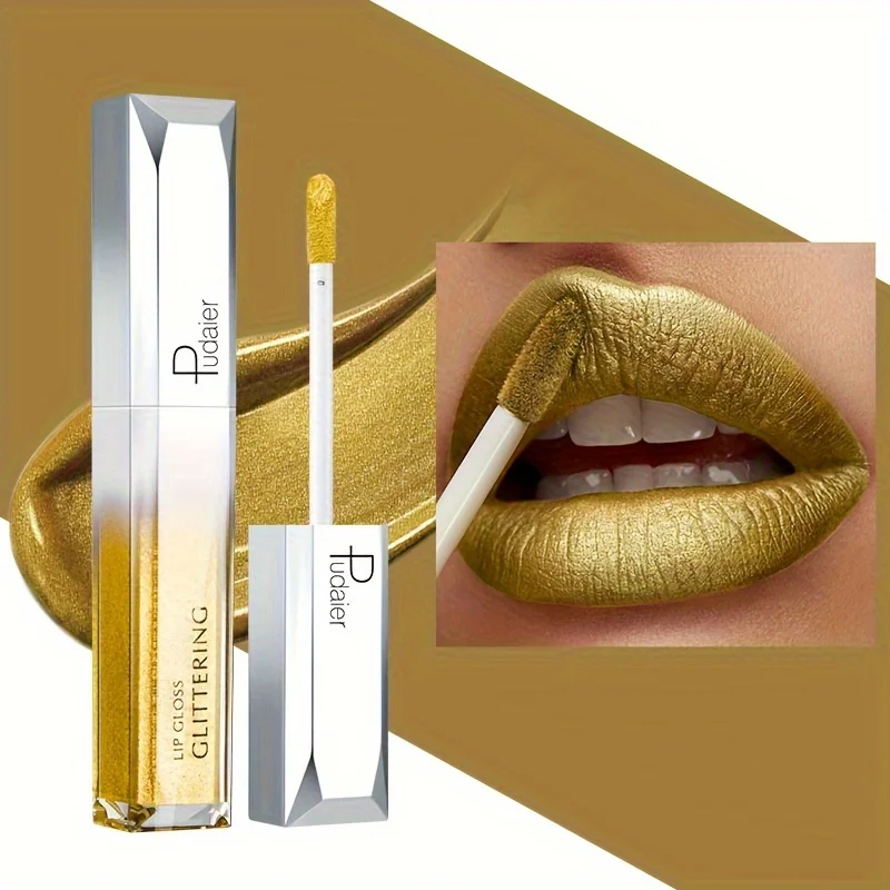 1 stuks luxe Golden Bar-lippenstift: langdurige matte fluwelen afwerking met niet-vervagende en waterdichte eigenschappen
