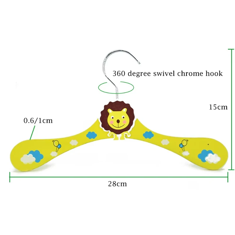 Cute Cartoon Wooden Small Pet Hangers For Dogs Clothes Display For Pet Clothing Stores Baby Dog Garment Hangers Random Colors