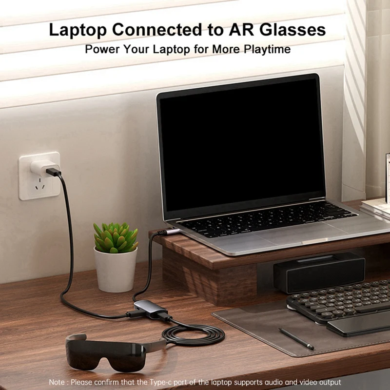 A35Q-USB-C To C Converter For XREAL Nreal,Switch,Stemdeck,Thunderbird Air Plus,Huawei Vision AR Glass Type C Power Conversion