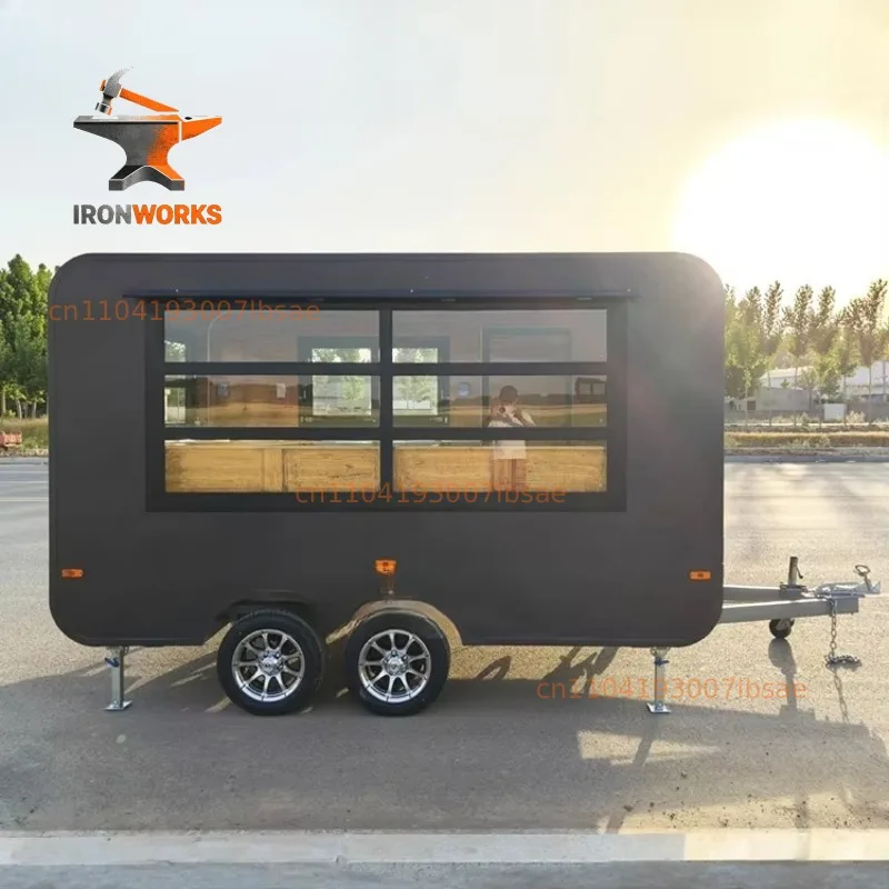 Custom Mobile Food Van with Sink and Refrigerator Commercial Catering Trailer for Bakery Dessert Snack Business