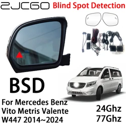 ZJCGO BSD Radar Warning System Blind Spot Detection Safety Driving Alert for Mercedes Benz Vito Metris Valente W447 2014~2024