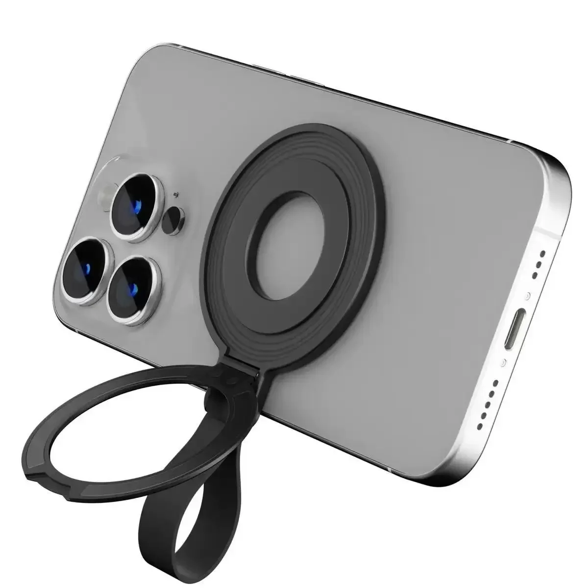 Starker Magnetischer Fingerring-Halter Metallschnalle Faltbarer Ständer Handschlaufe für Magsafe iPhone 18 17 16 15 14 13 Pro Max Samsung