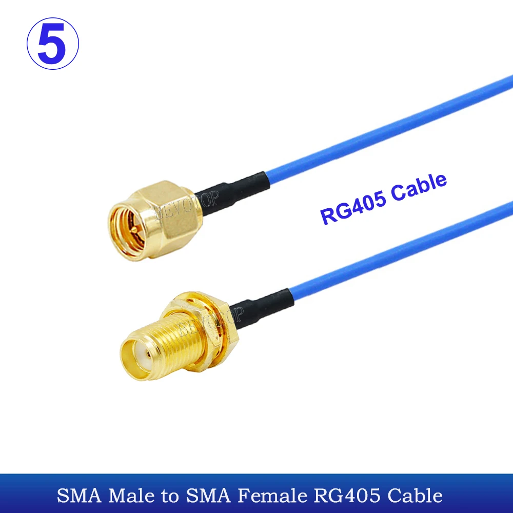 RG-405 SMA Type Connector SMA Male to SMA Male or SMA Female Adapter 086 RG405 50ohm RF Coaxial Cable High Frequency Test Cable