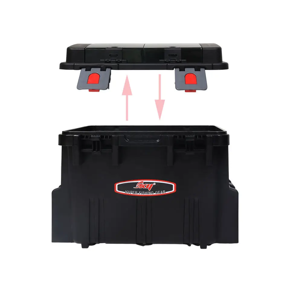 Top Abs Plastic Multifunction Fishing Tool Quality Plastic Fishing Tackle Box Fishing Seat Boxt