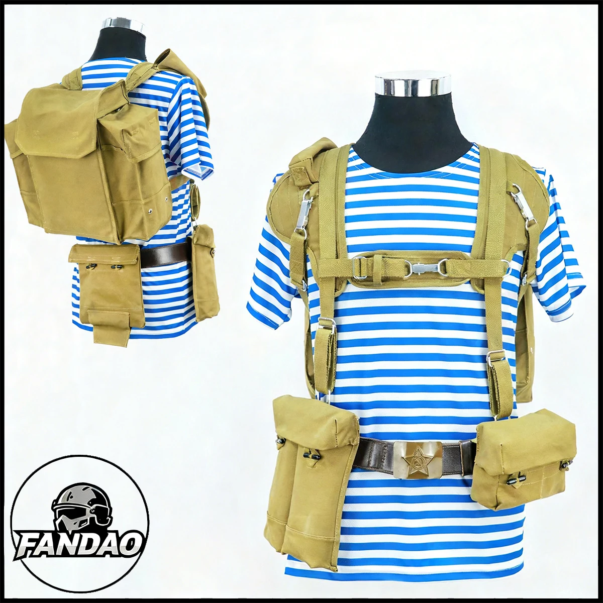 

RD-54 Soviet Paratrooper Assault Pack with Field Belt Afghan War Uniform Tactical Equipment for Cosplay Military Enthusiasts