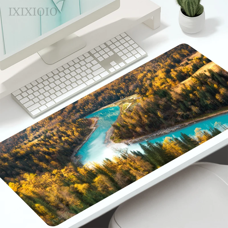 Mouse Pad Gamer Hd Eye Protection Forest XL Custom Computer Mousepad XXL Mouse Mat Natural Rubber Office Non-Slip Mice Pad