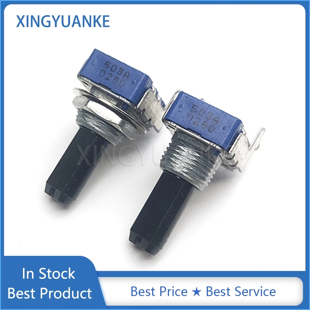 1PCS RK11 Type Single A50K A503 Amplifier Electronic Keyboard Volume Adjustment Rotary Potentiometer 4-Pin D Shaft Length 18MM