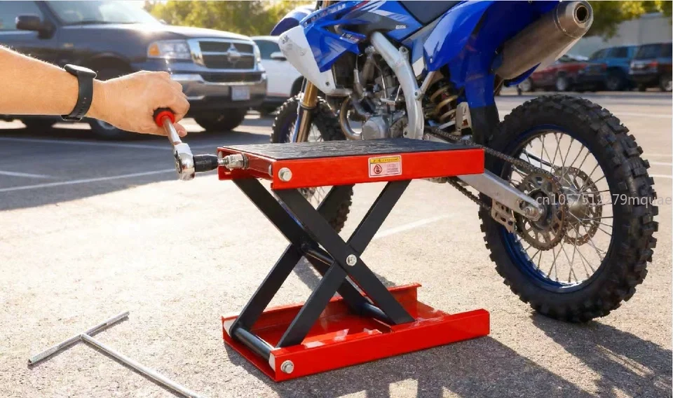 Motorcycle Maintenance Lifting Table Parking Bracket Wide Body 250 * 400 Lifting Platform Electric Friction Support Frame Jack
