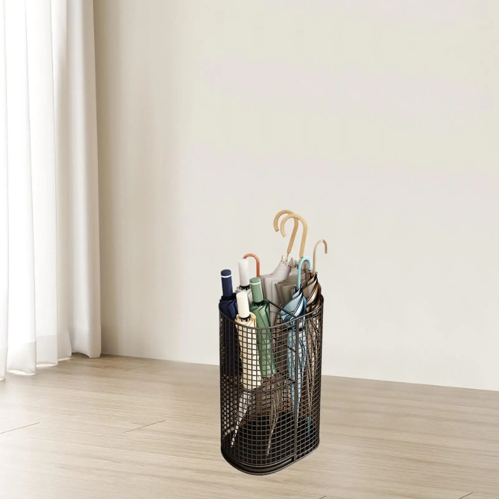 Indoor Umbrella Holder Stand with Detachable Drip Tray for Entryway Home Office Commercial Use Iron