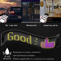 USB 5V RGB Car Sign Bluetooth App Control LED Matrix Pixel Panel Flexible Addressable Pattern Graffiti Scrolling Text Animation