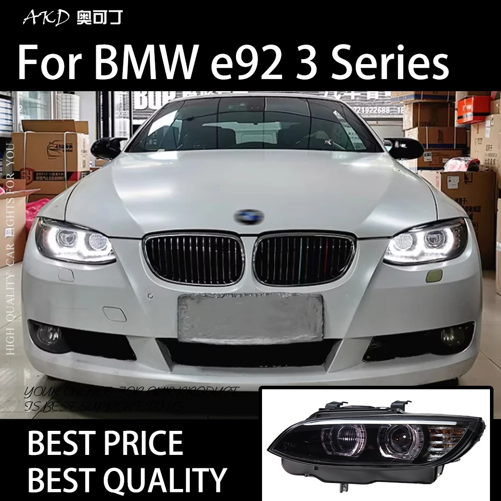 

Автомобильные фары для E92 2006-2012 E93 M3 330i 335i, светодиодные автомобильные фары в сборе, обновление биксеноновых ангельских глаз, аксессуары для бифокальных линз