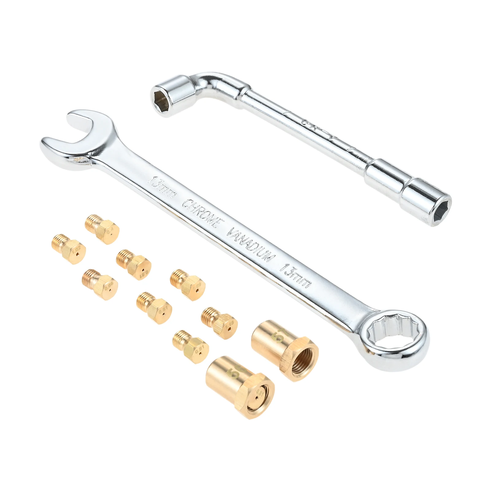 

13pcs/set LP Gas Conversion Holes & Wrenchs Brass Natural Gas To LPG Propane for Electrolux & Frigidaire Gas Range Stove