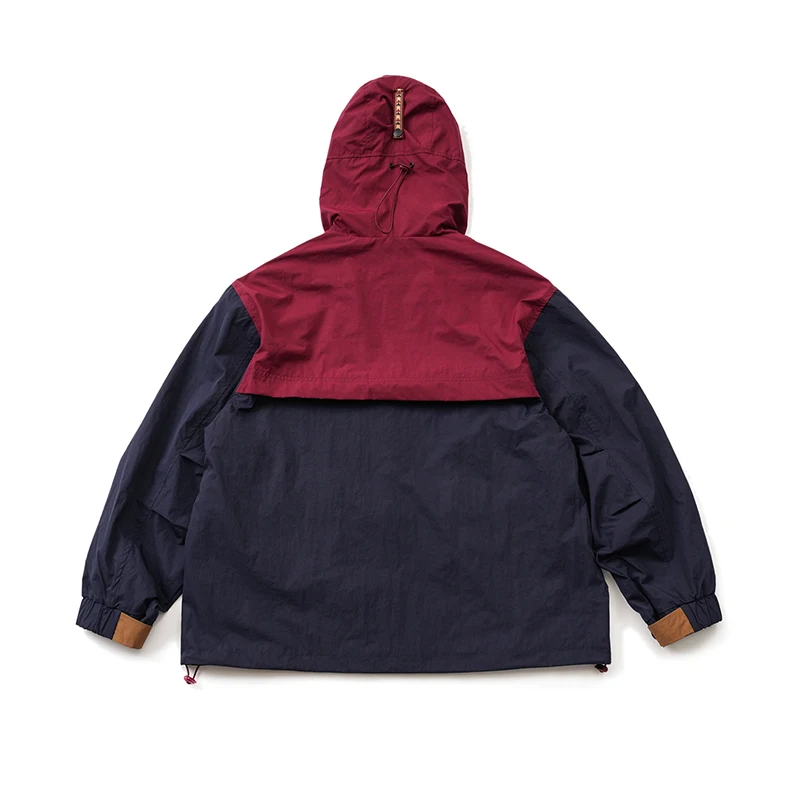 Fashion Streetwear Hip-hop Contrasting Jacket Autumn Men's Zipper Hooded Jacket Coats Couple
