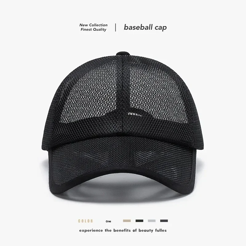 Summer Men Hat Openwork Brim Breathable Mesh Cap Outdoor Sports Sunscreen Baseball Women Sunhat