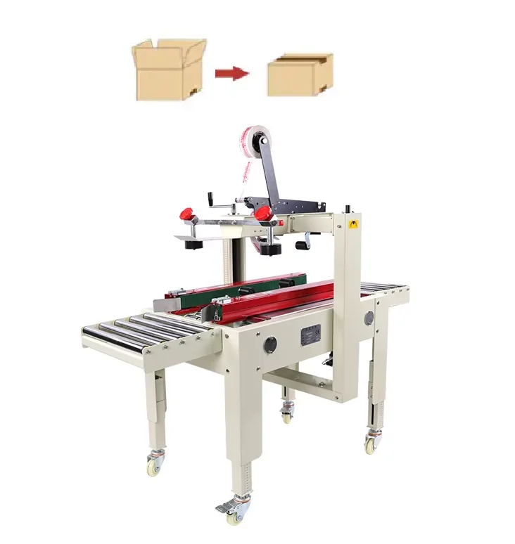 Semi-Automatic Top Adhesive Carton Sealer for Food Chemical Industry Paper End Packing Line for Case Packaging Seal Cartoon