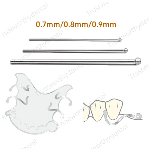 Imagen 2 del producto Retenedor de bola Dental, cierre de ortodoncia, anclaje, cierres de bola de acero inoxidable, sujeción de posición de dientes de alambre, 0,7/0,8/0,9