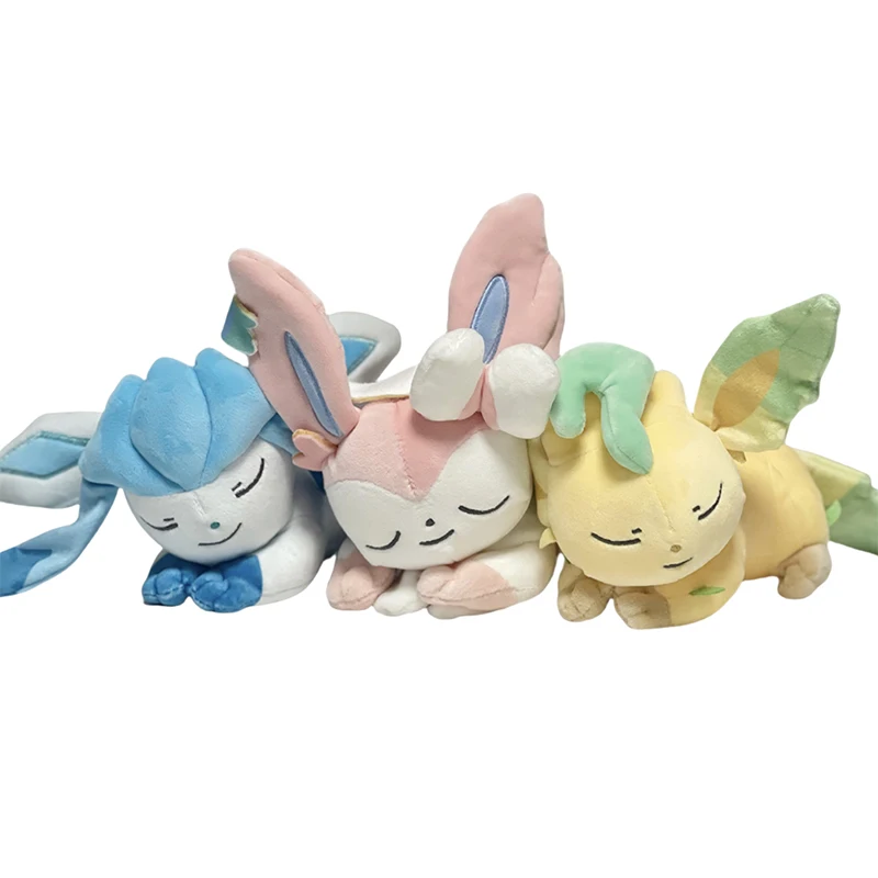 

Sleeping Pokemon Plush Toy Soft Cute Eevee Evolution Glaceon Leafeon Sylveon Plushies Doll Gifts